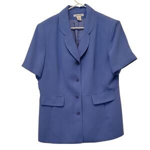 Preston & York Blue Tailored Blazer with Notched Lapel Size 16